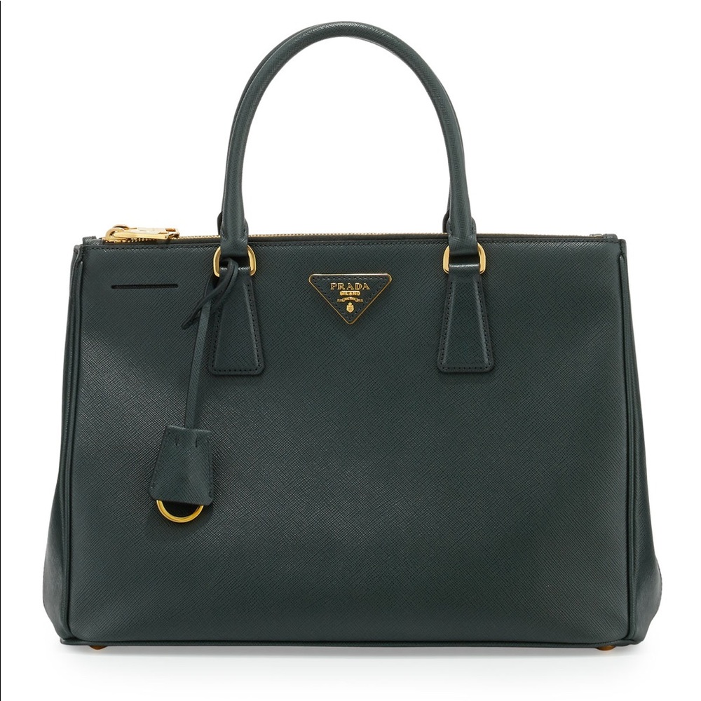 Prada Saffiano Emerald Handbag